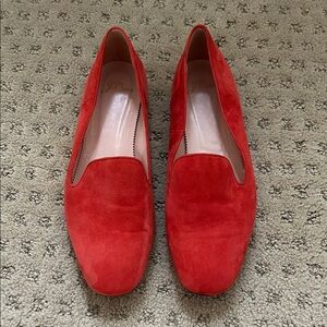 J. Crew Women's Bright Orange Suede Flats sz 8.5